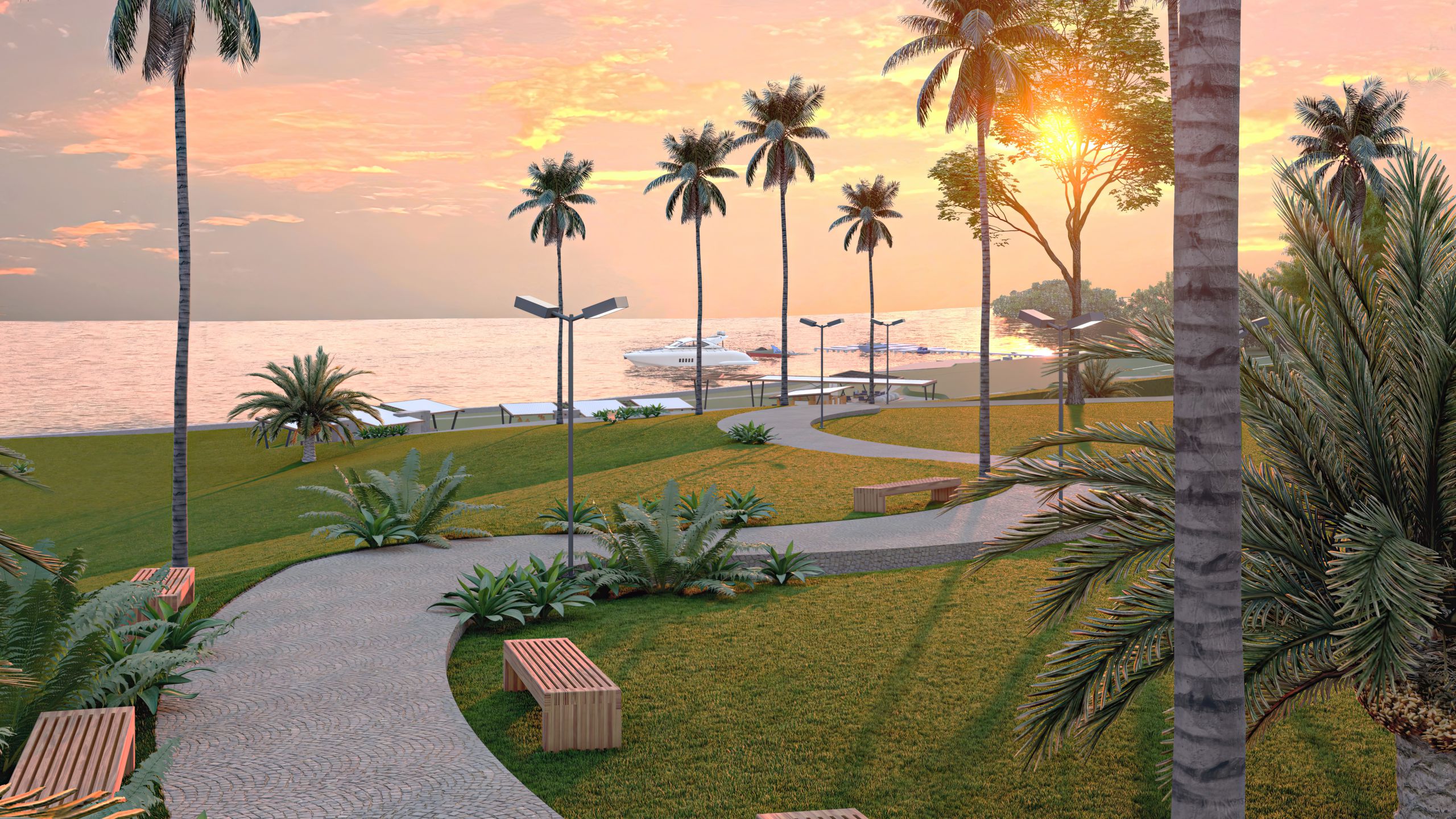 Residencial fechado | Marina Jardins | Boulevard comercial
